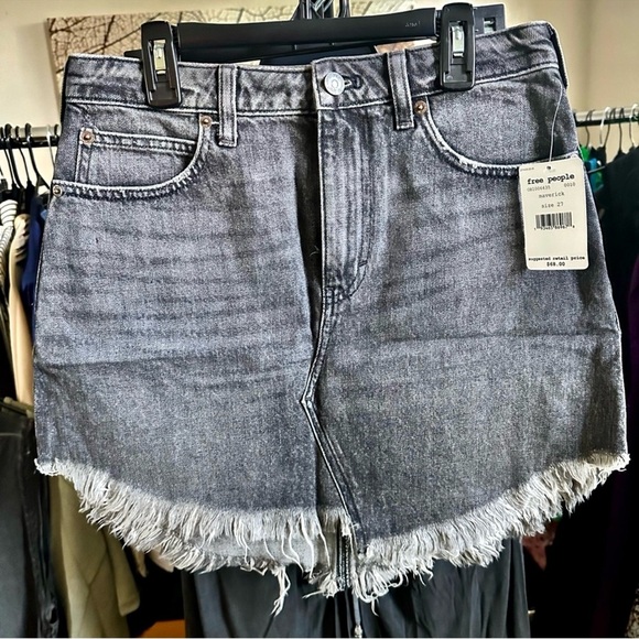 Free People Maverick Black Skater Mini Skirt - Picture 2 of 7